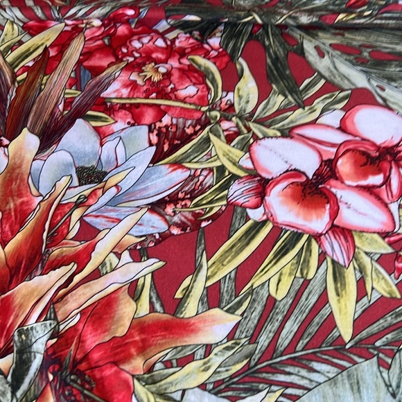 Tropical Floral Lightweight Flowy Vacation Resort Maxi Dress | XL 14 - Picture 7 of 12